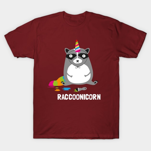 Raccoonicorn - Unicorn Costume Raccoon T-Shirt by propellerhead